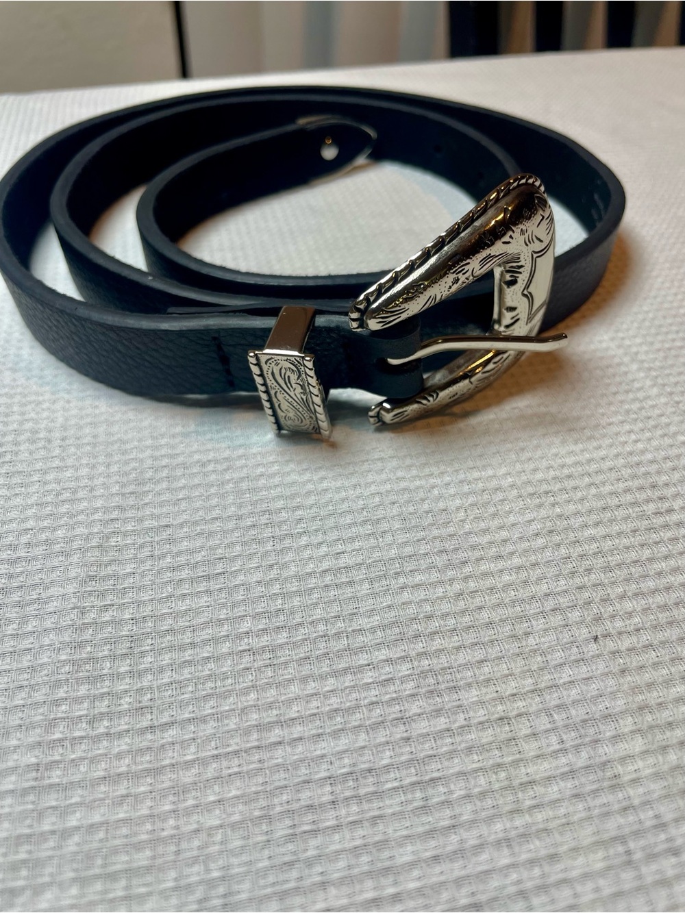 B-Low The Belt Women's Black Western
Belt Small Adjustable Buckle Silver - Picture 7 of 9